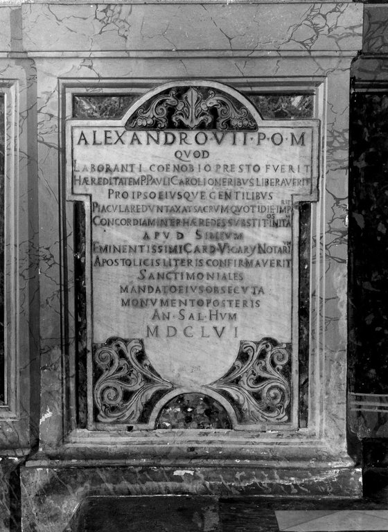 lapide commemorativa - ambito romano (sec. XVII)